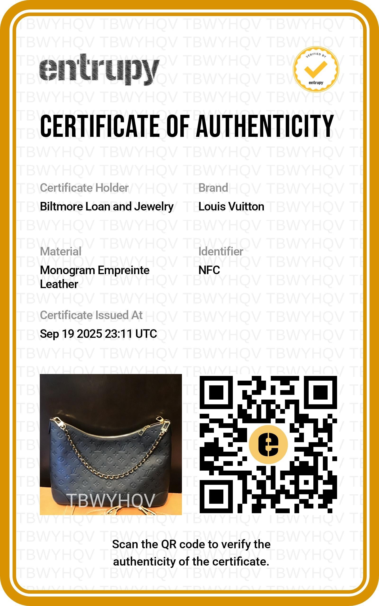 Louis Vuitton Monogram Empreinte Boulogne Borsa a tracolla GM in vendita 5