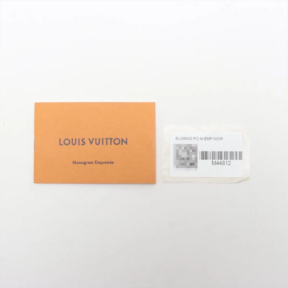 Louis Vuitton Monogram Empreinte Bum Bag Black For Sale 8