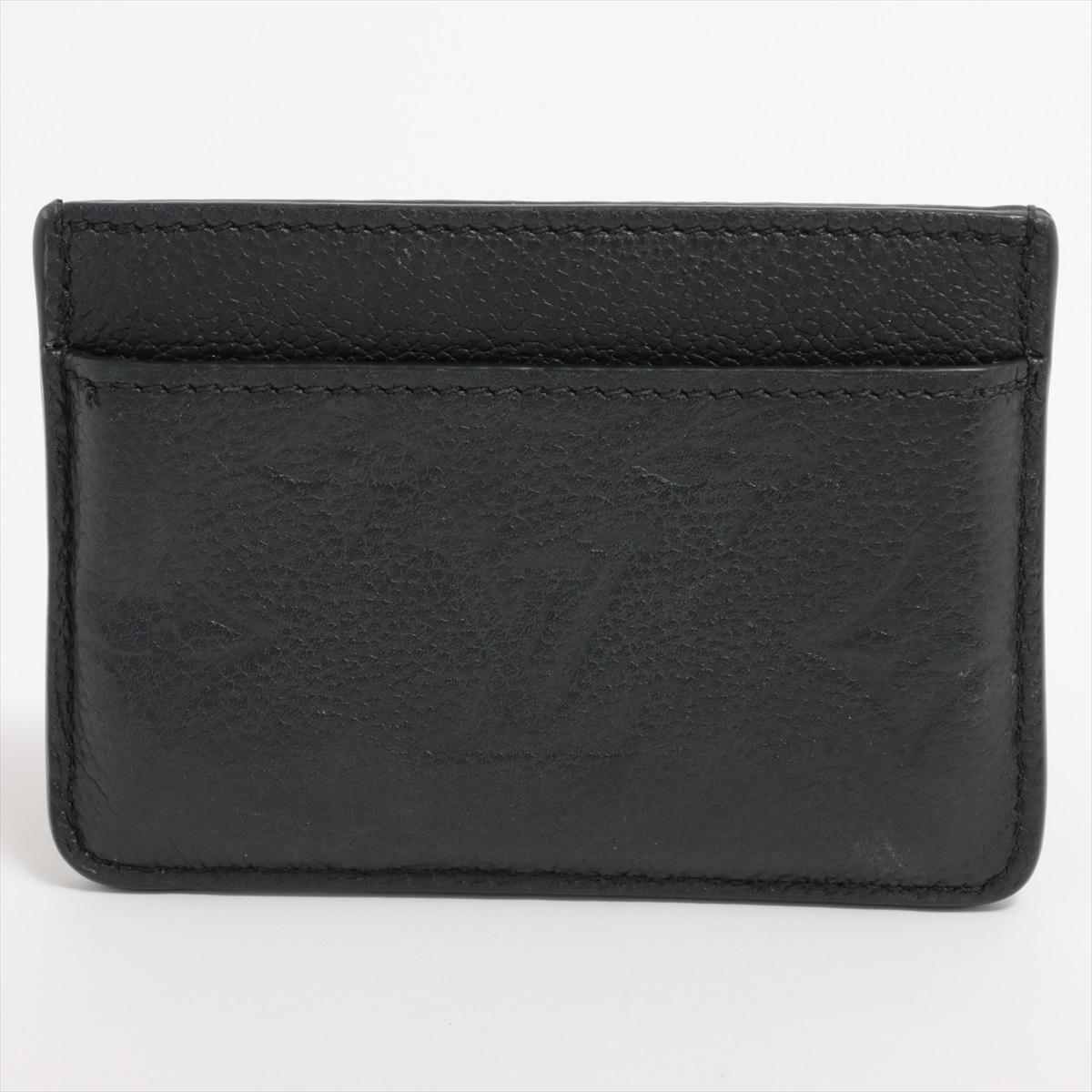 Louis Vuitton Monogram Empreinte Card Case Black In Good Condition In Indianapolis, IN