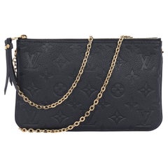 Louis Vuitton Monogram Empreinte Doppia Zip Pochette Nero