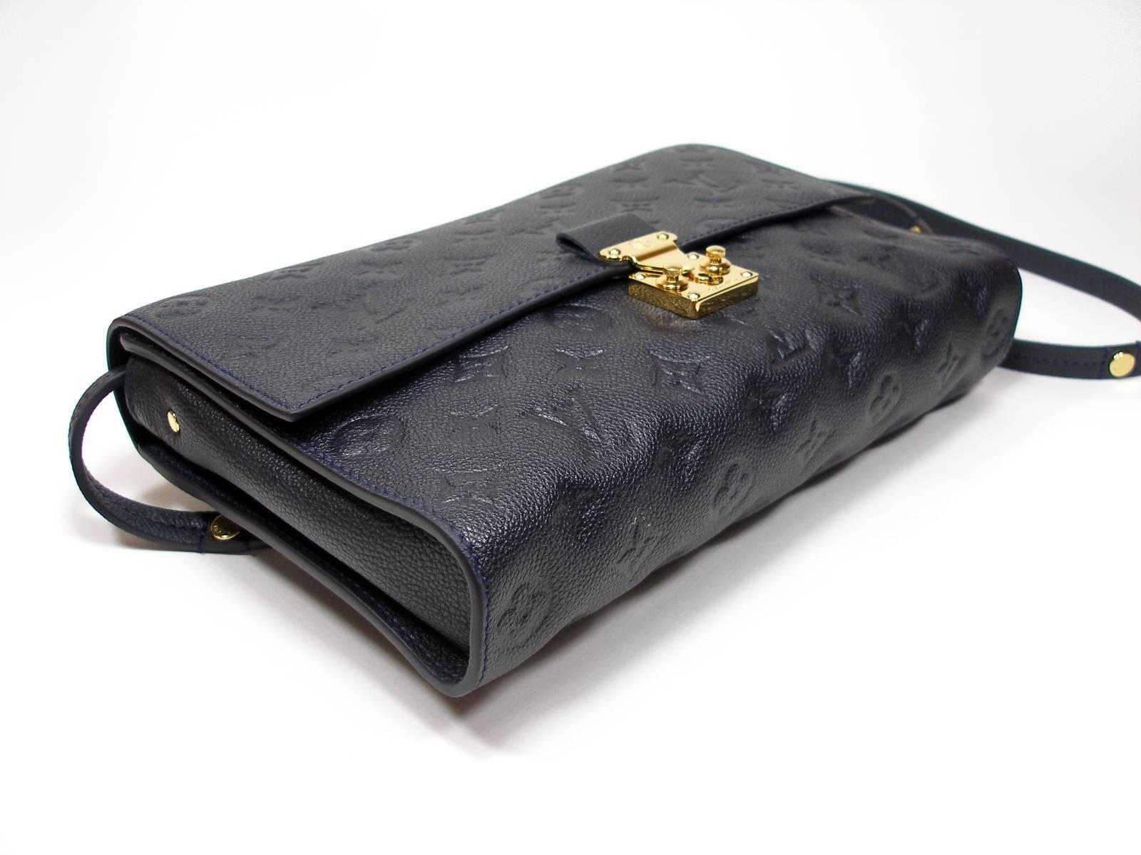 Black Louis Vuitton Monogram Empreinte Fascinante Blue Dark Shoulder Bag