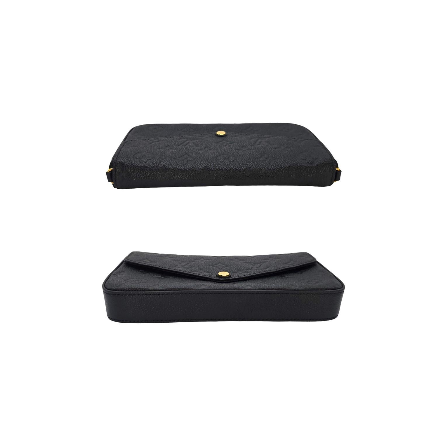 Women's Louis Vuitton Monogram Empreinte Felicie Pochette with Zip Insert