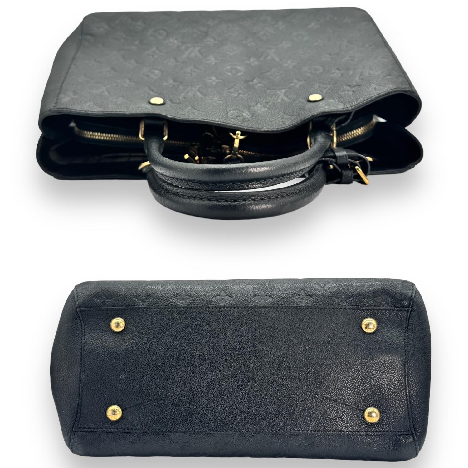 Women's Louis Vuitton Monogram Empreinte Leather Montaigne MM Handbag For Sale