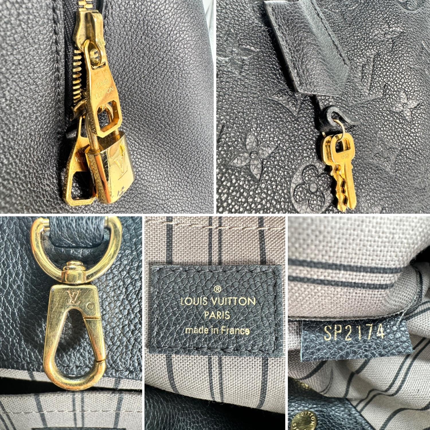Louis Vuitton Monogram Empreinte Leder Montaigne MM Handtasche aus Leder im Angebot 4