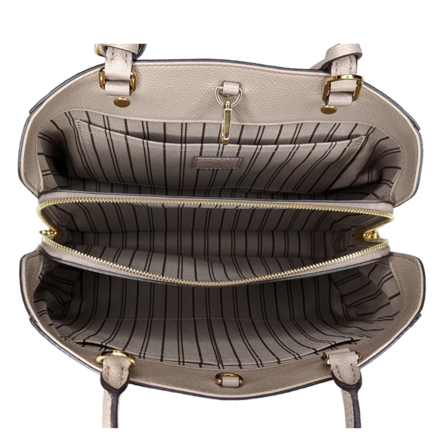 Women's Louis Vuitton Monogram Empreinte Leather Montaigne MM Satchel