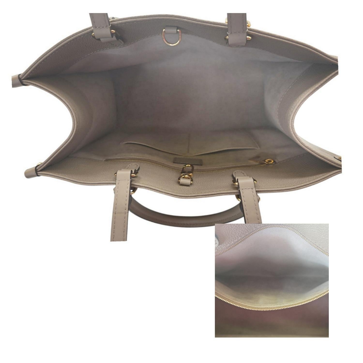 Sac cabas Onthego MM Empreinte en cuir monogrammé Louis Vuitton Pour femmes en vente