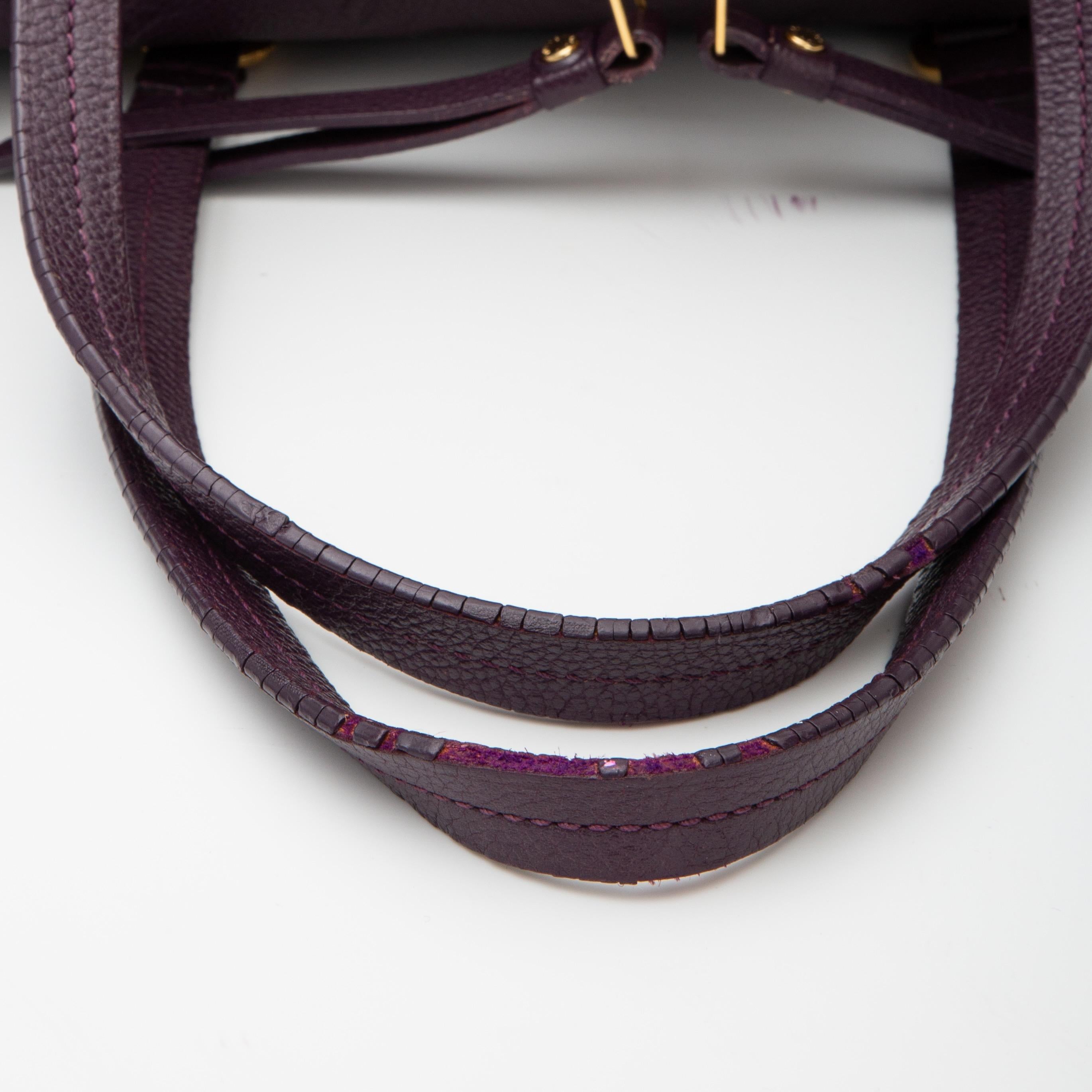 Louis Vuitton Monogram Empreinte Lumineuse Gm Tote Bag (2011) Purple For Sale 6