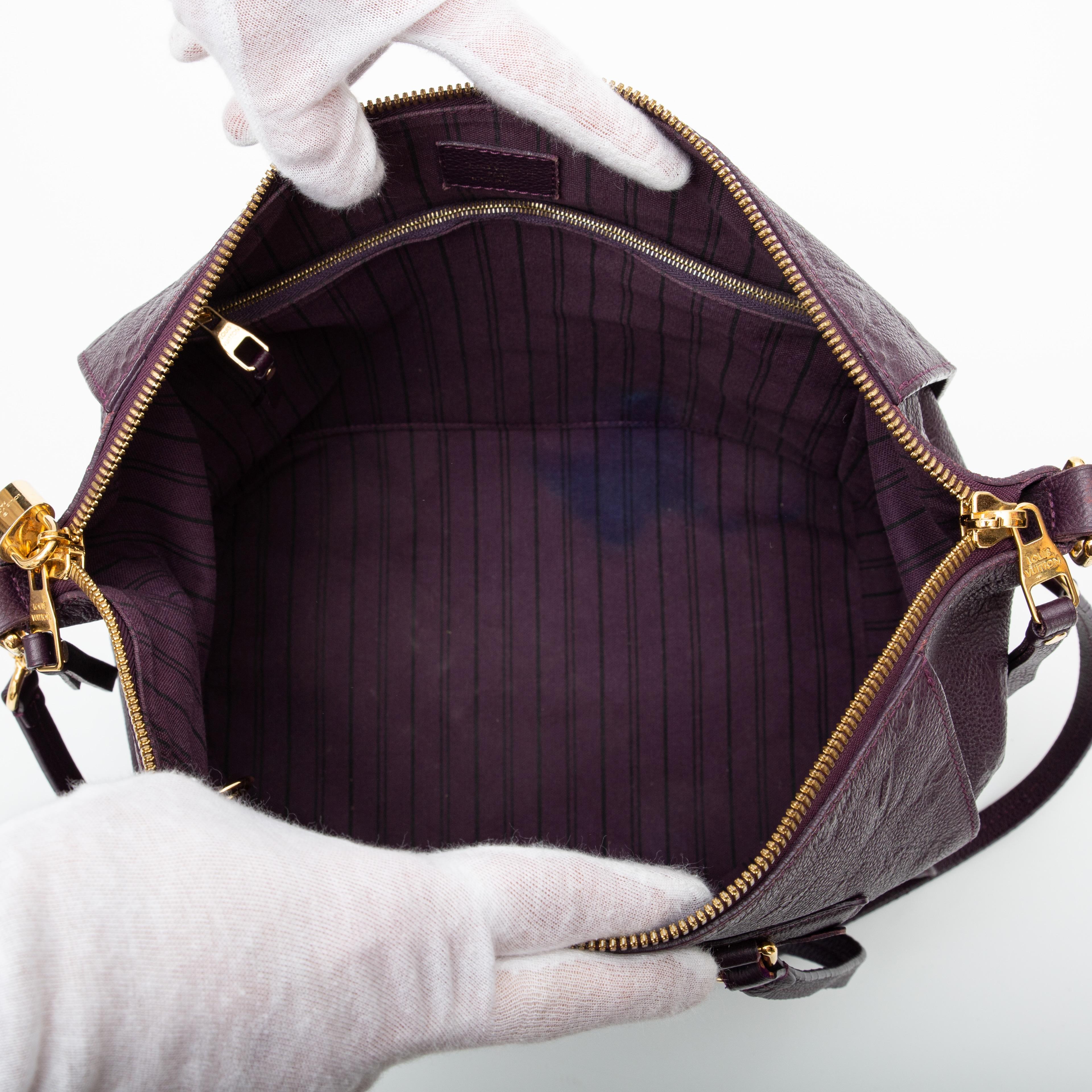 Women's or Men's Louis Vuitton Monogram Empreinte Lumineuse Gm Tote Bag (2011) Purple For Sale