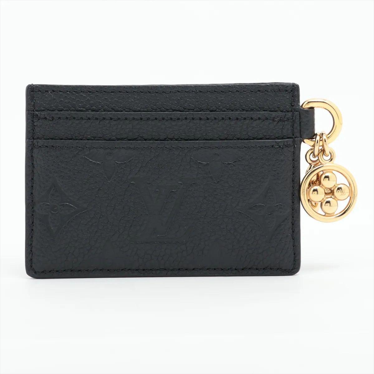 Nero Louis Vuitton Monogram Empreinte LV Portacarte con Charms in vendita