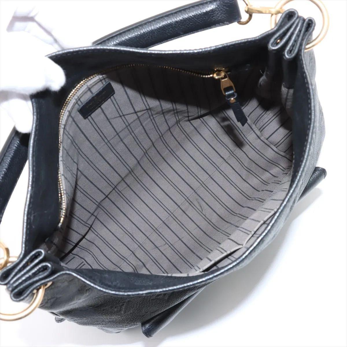Louis Vuitton Monogram Empreinte Métis Hobo Bag Black For Sale 5