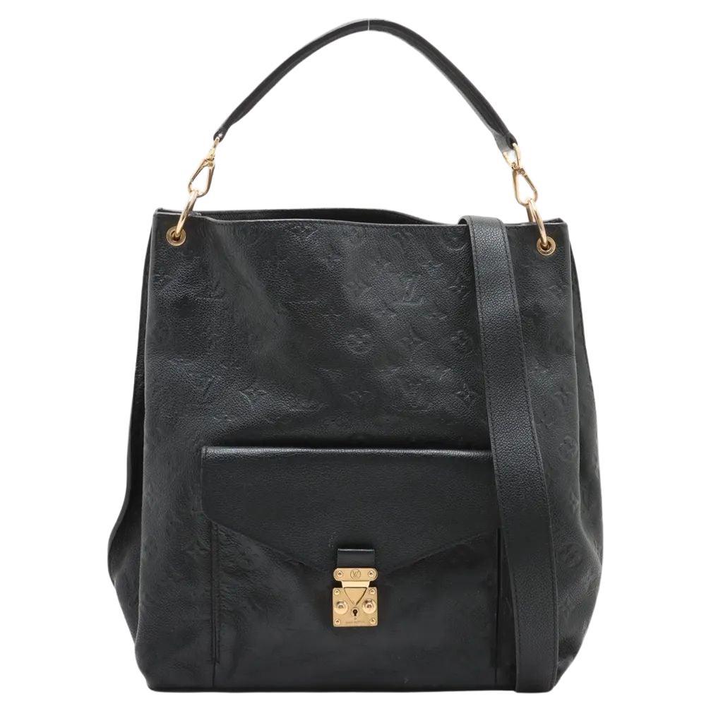 Louis Vuitton Monogram Empreinte Métis Hobo Bag Black For Sale