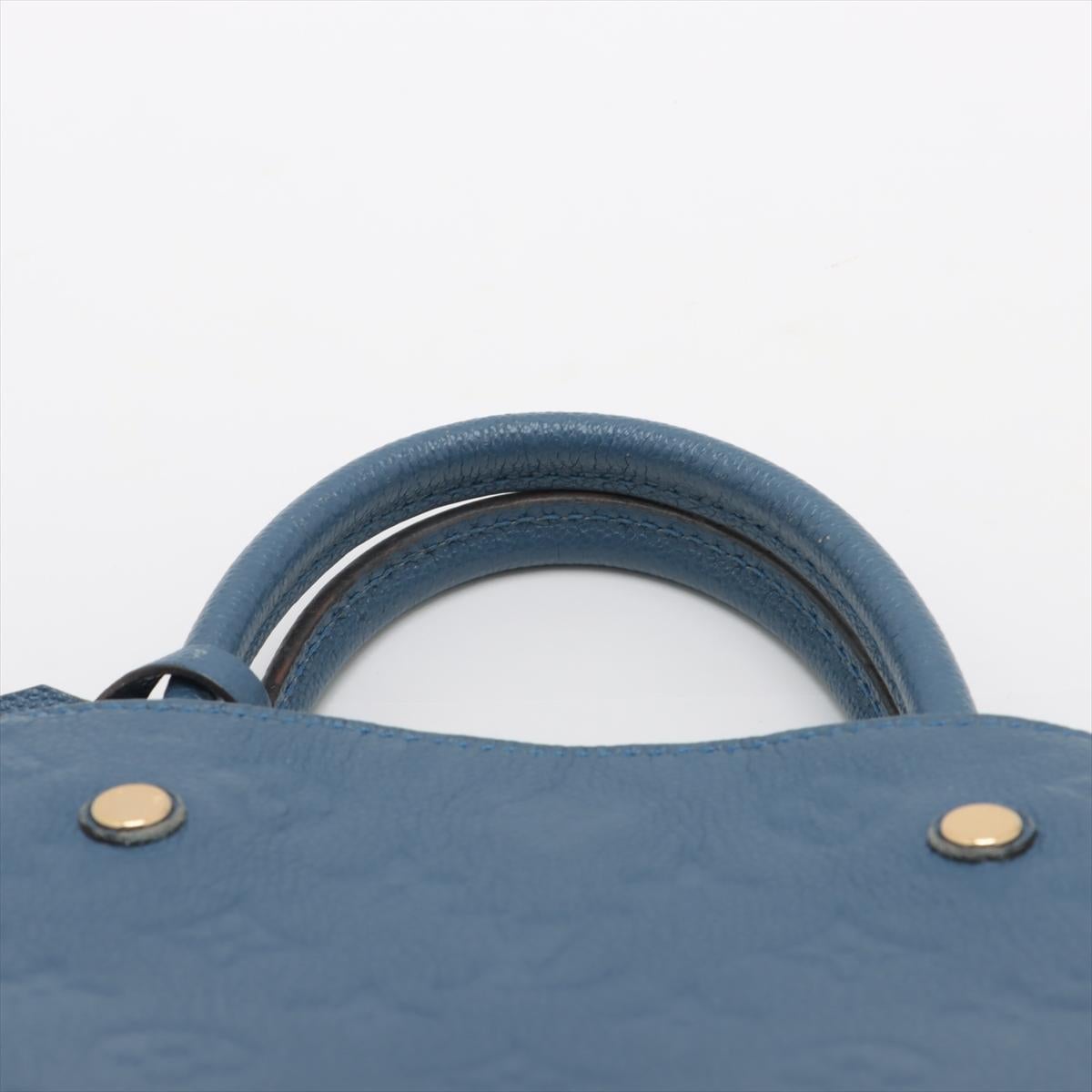 Louis Vuitton Monogram Empreinte Montaigne BB Blu Jean 3