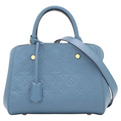Louis Vuitton Monogram Empreinte Montaigne BB Blu Jean