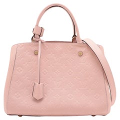 Louis Vuitton Monogram Empreinte Montaigne MM Rose Ballerine