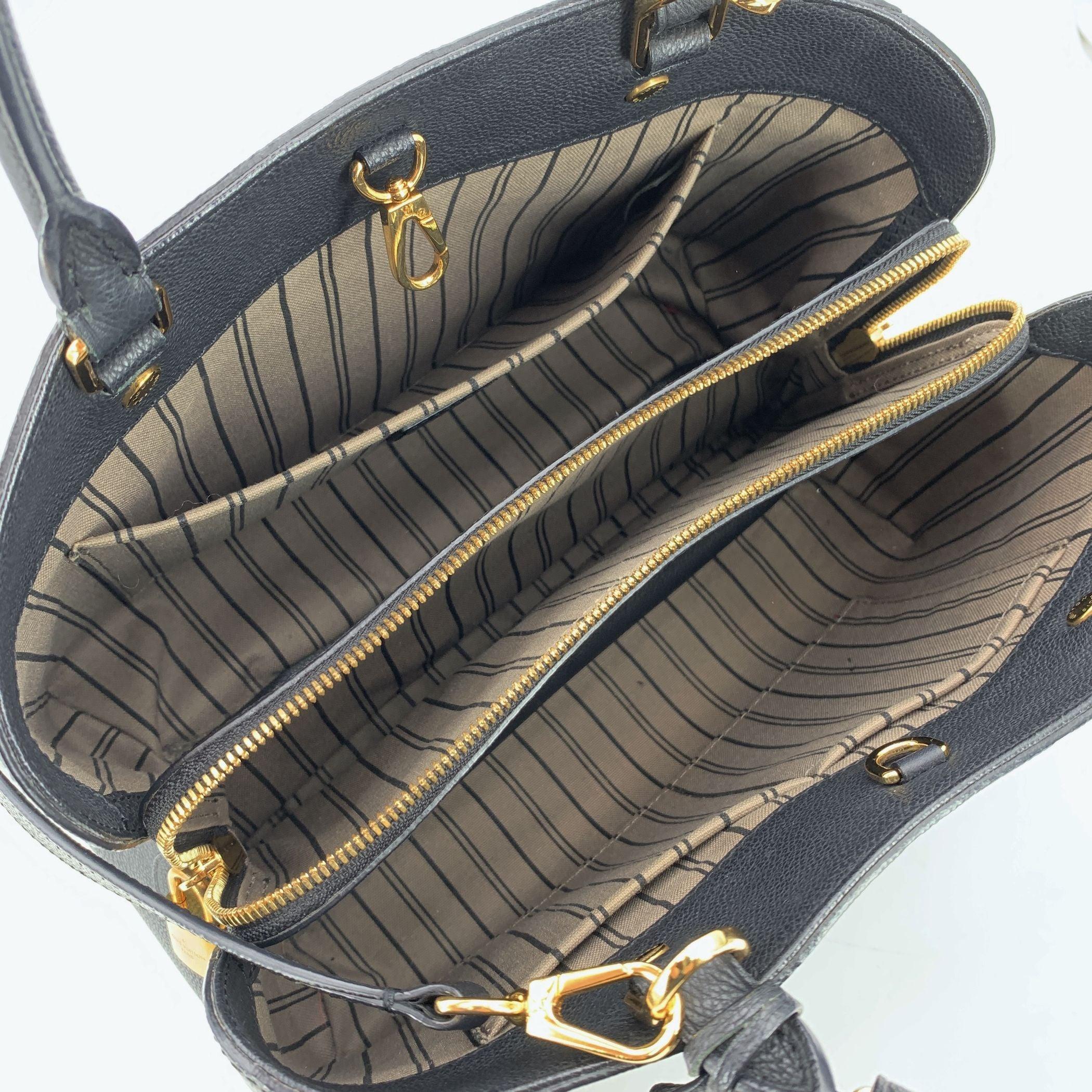 Louis Vuitton Monogram Empreinte Montaigne MM Tragetasche mit Riemen Damen im Angebot