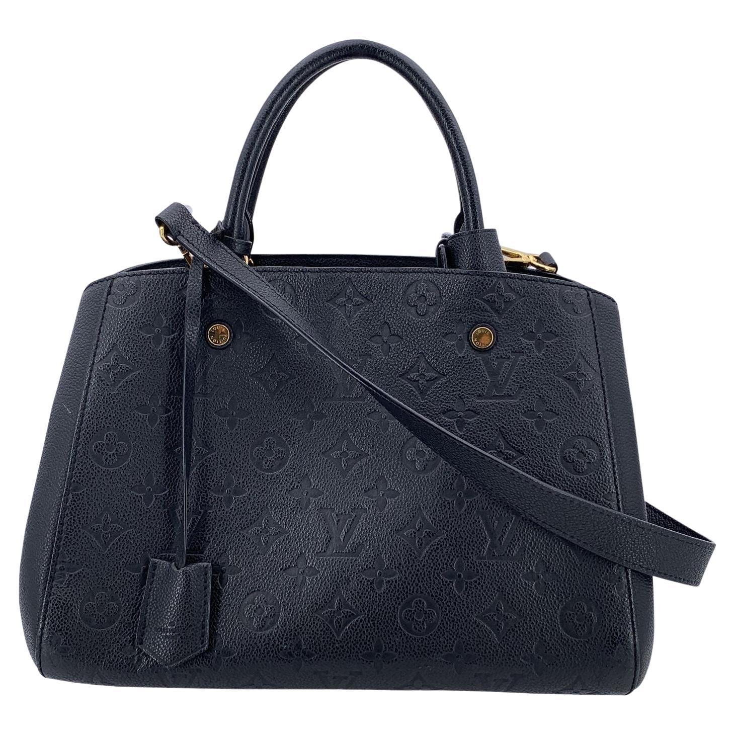 Louis Vuitton Monogram Empreinte Montaigne MM Tragetasche mit Riemen im Angebot