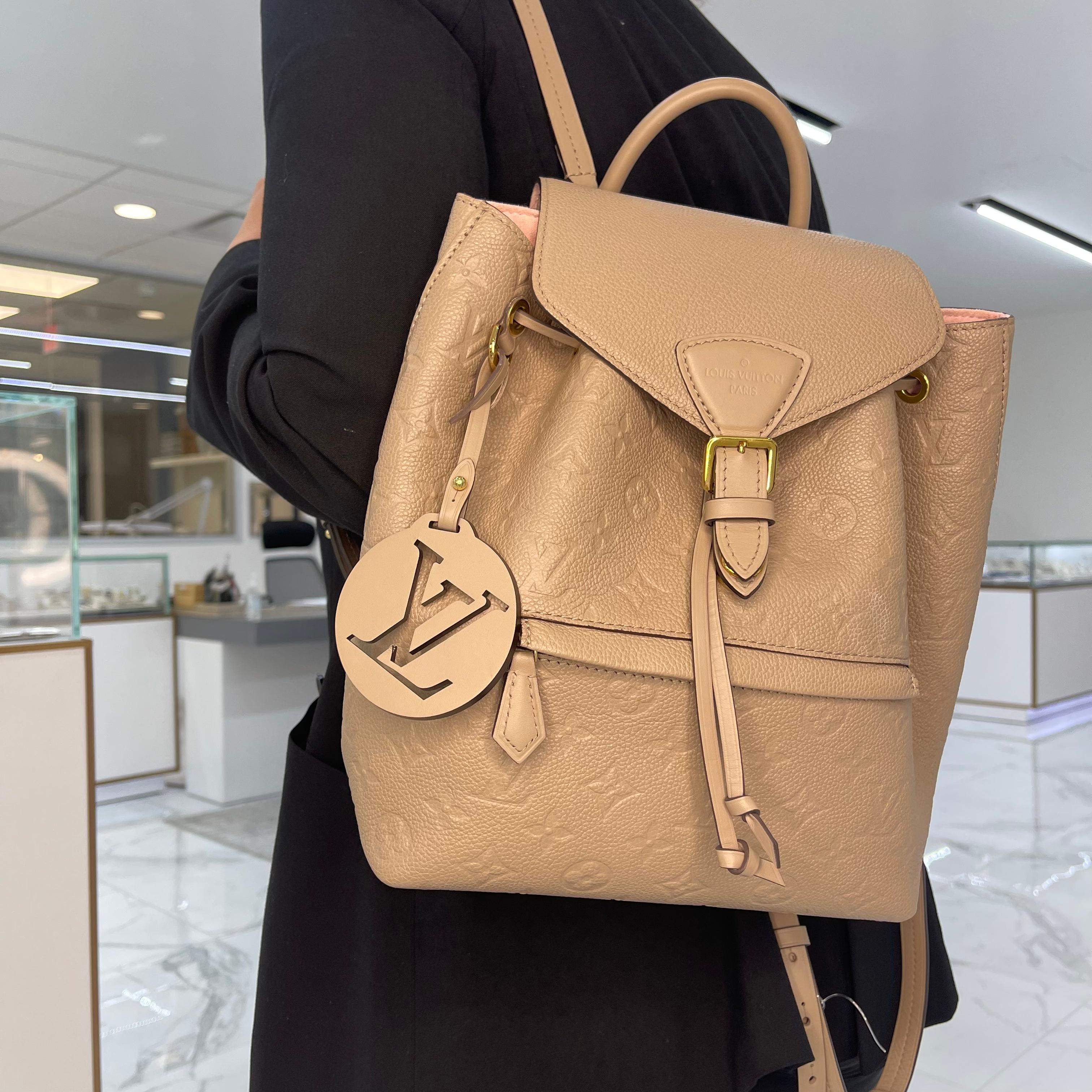 Louis Vuitton Monogram Empreinte Montsouris PM M45410 Ladies Leather Backpack For Sale 13