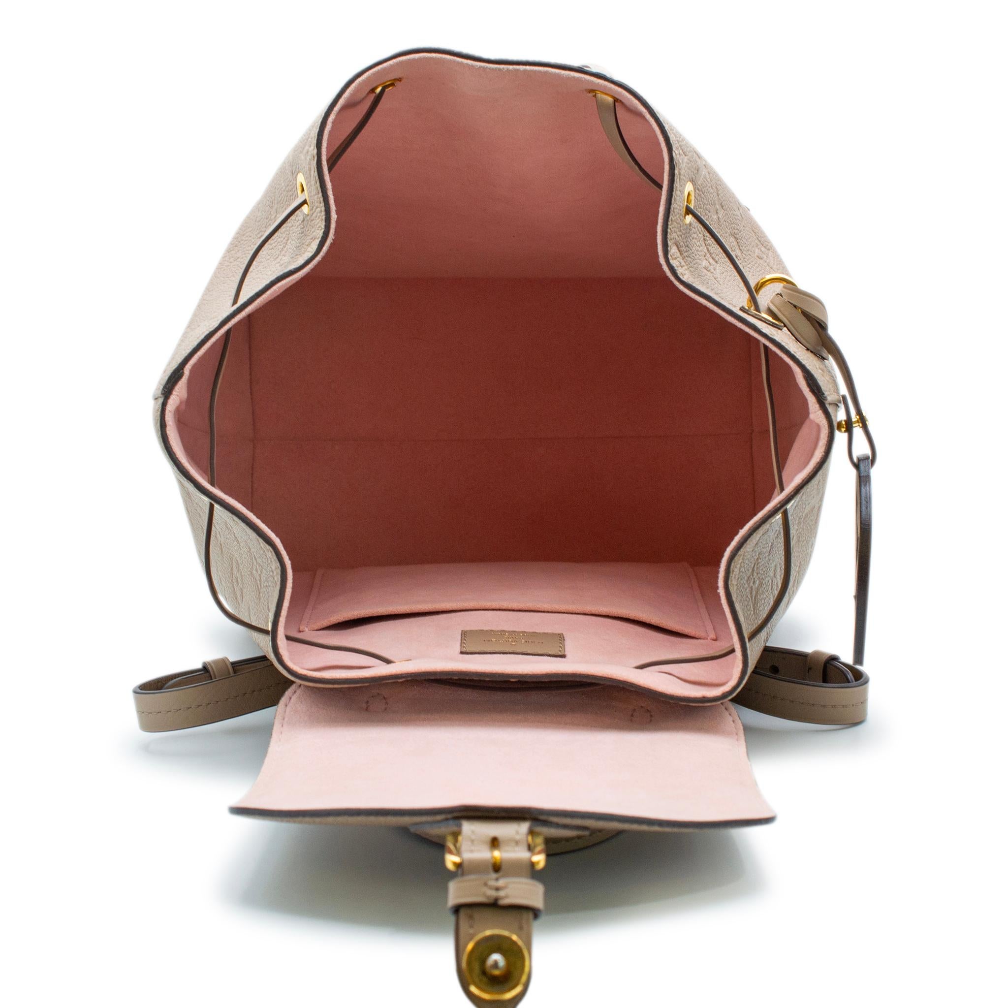 Louis Vuitton Monogram Empreinte Montsouris PM M45410 Ladies Leather Backpack For Sale 4