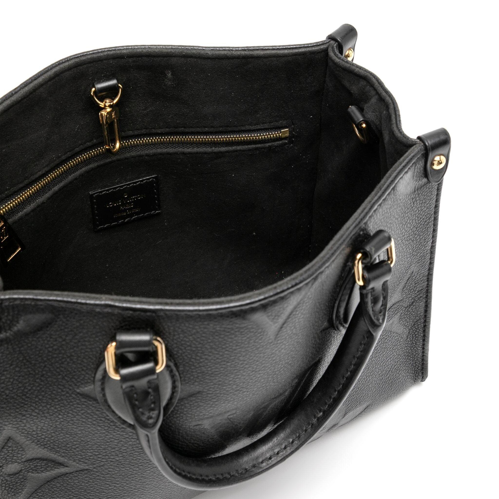 Black Louis Vuitton Monogram Empreinte OnTheGo Tote Bag