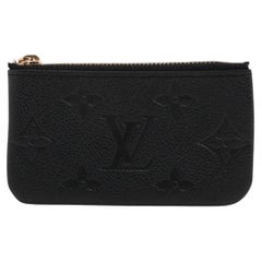 Louis Vuitton Monogram Empreinte Pochette Coin Purse Black