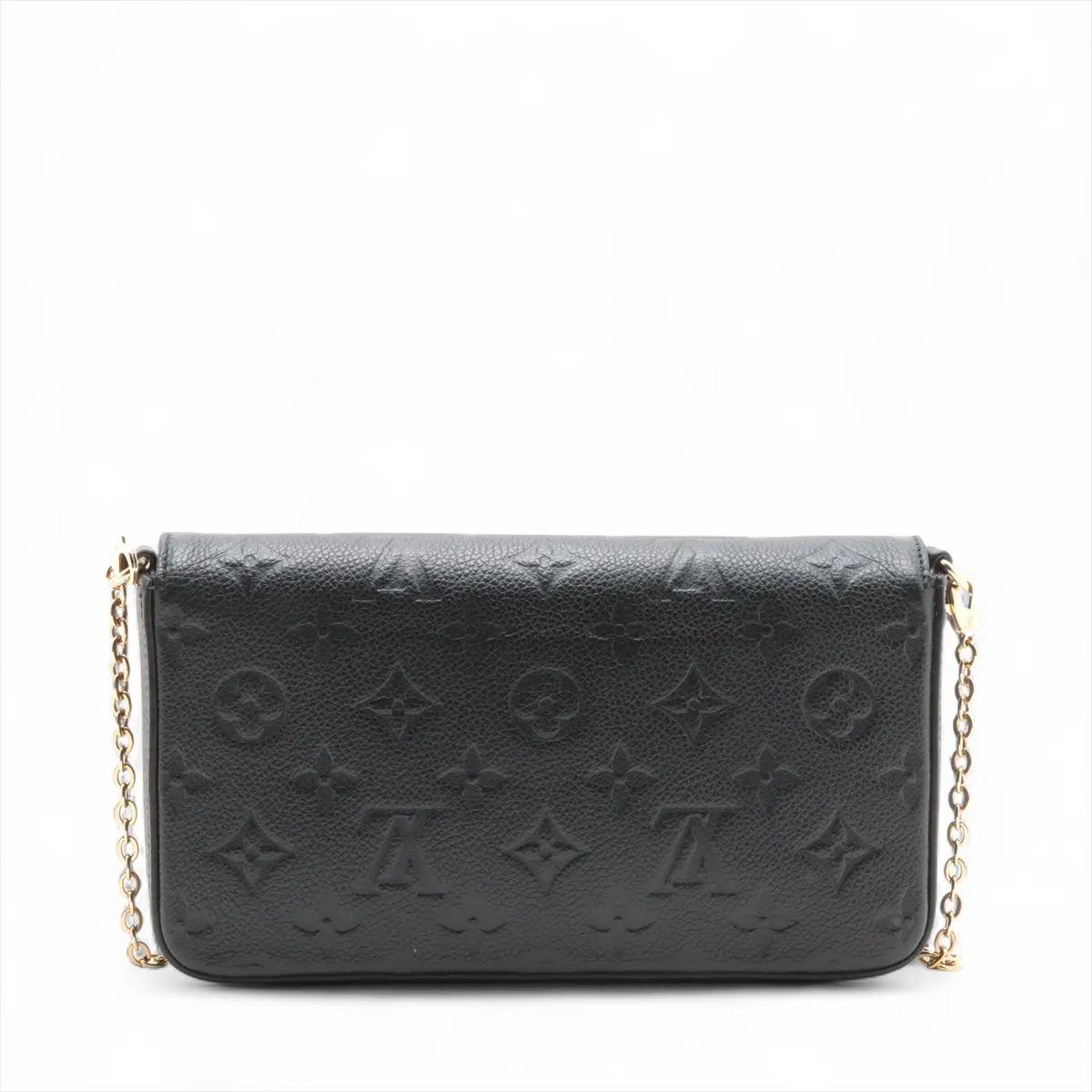 Louis Vuitton Monograma Empreinte Pochette Felicie Negro en Bueno estado para la venta en Humacao, PR