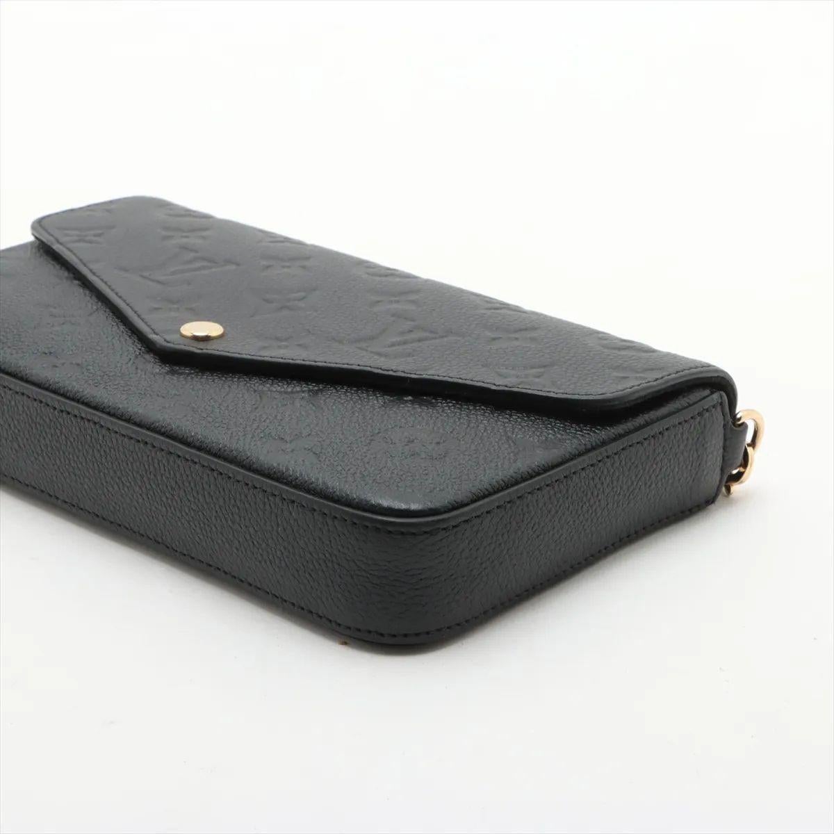 Femenino o masculino Louis Vuitton Monograma Empreinte Pochette Felicie Negro en venta