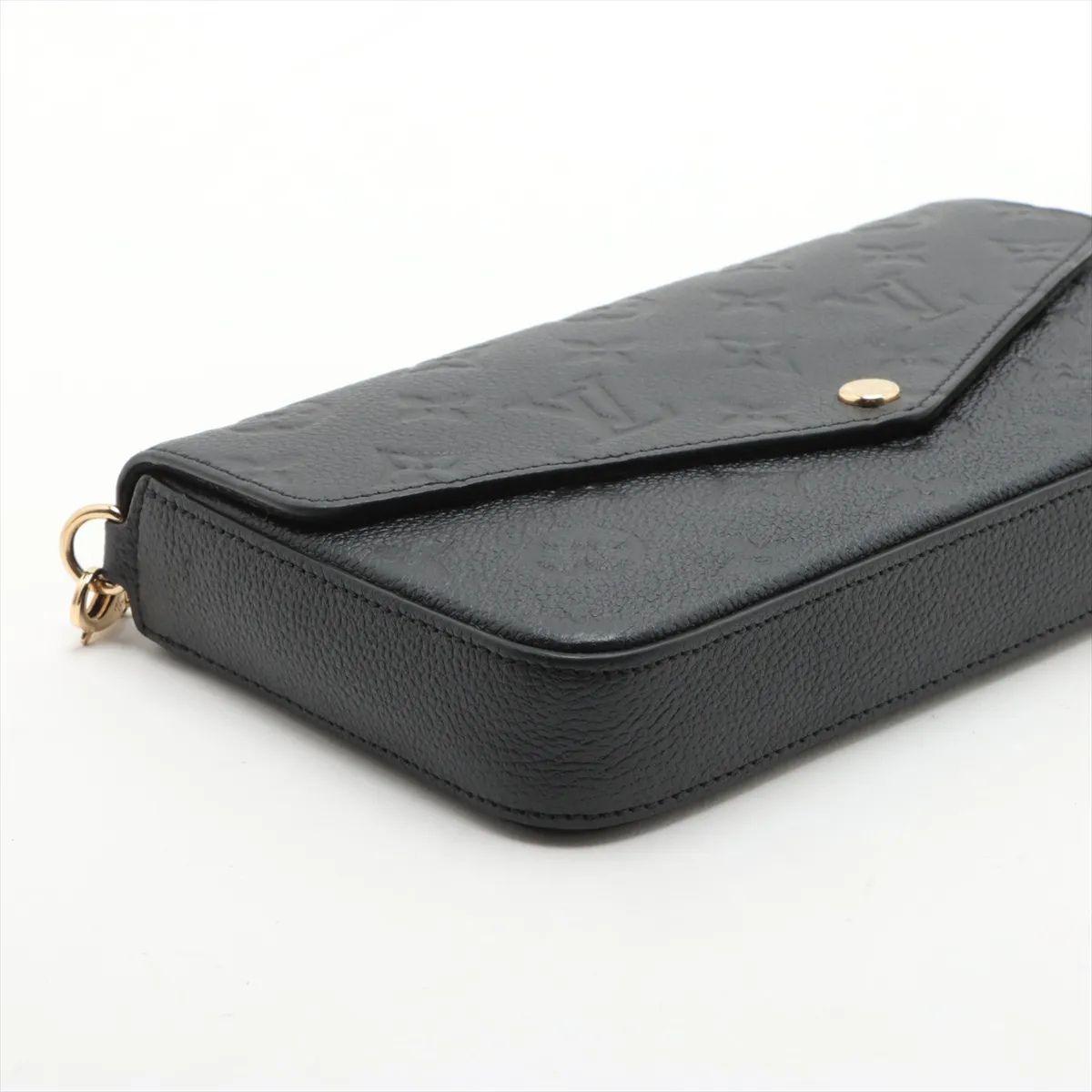 Louis Vuitton Monograma Empreinte Pochette Felicie Negro en venta 1