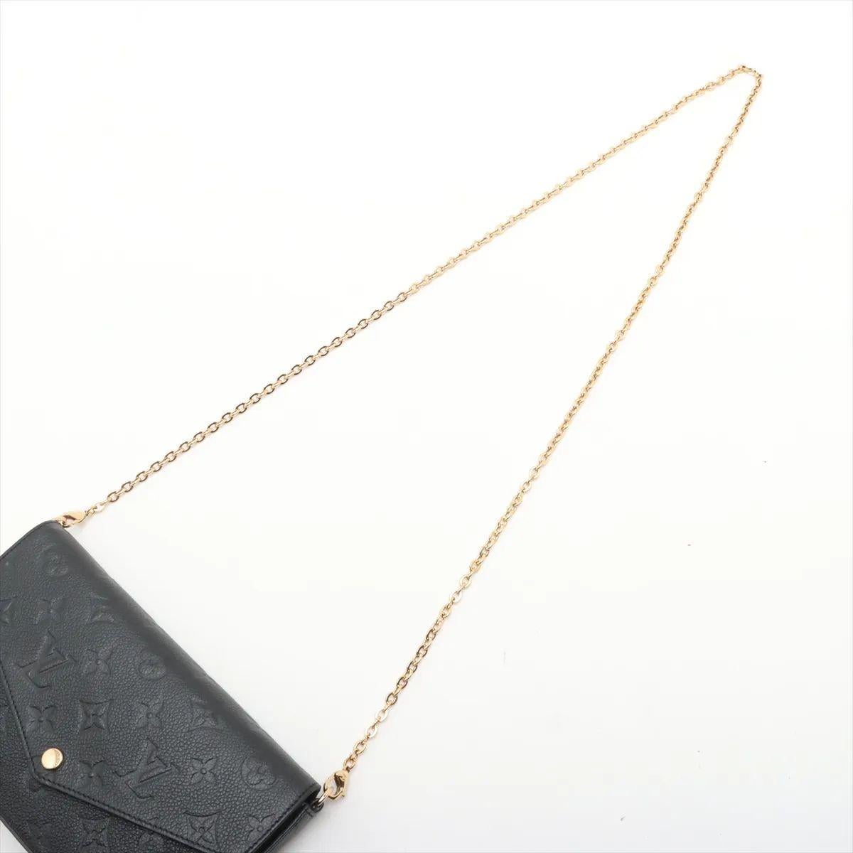 Louis Vuitton Monograma Empreinte Pochette Felicie Negro en venta 2