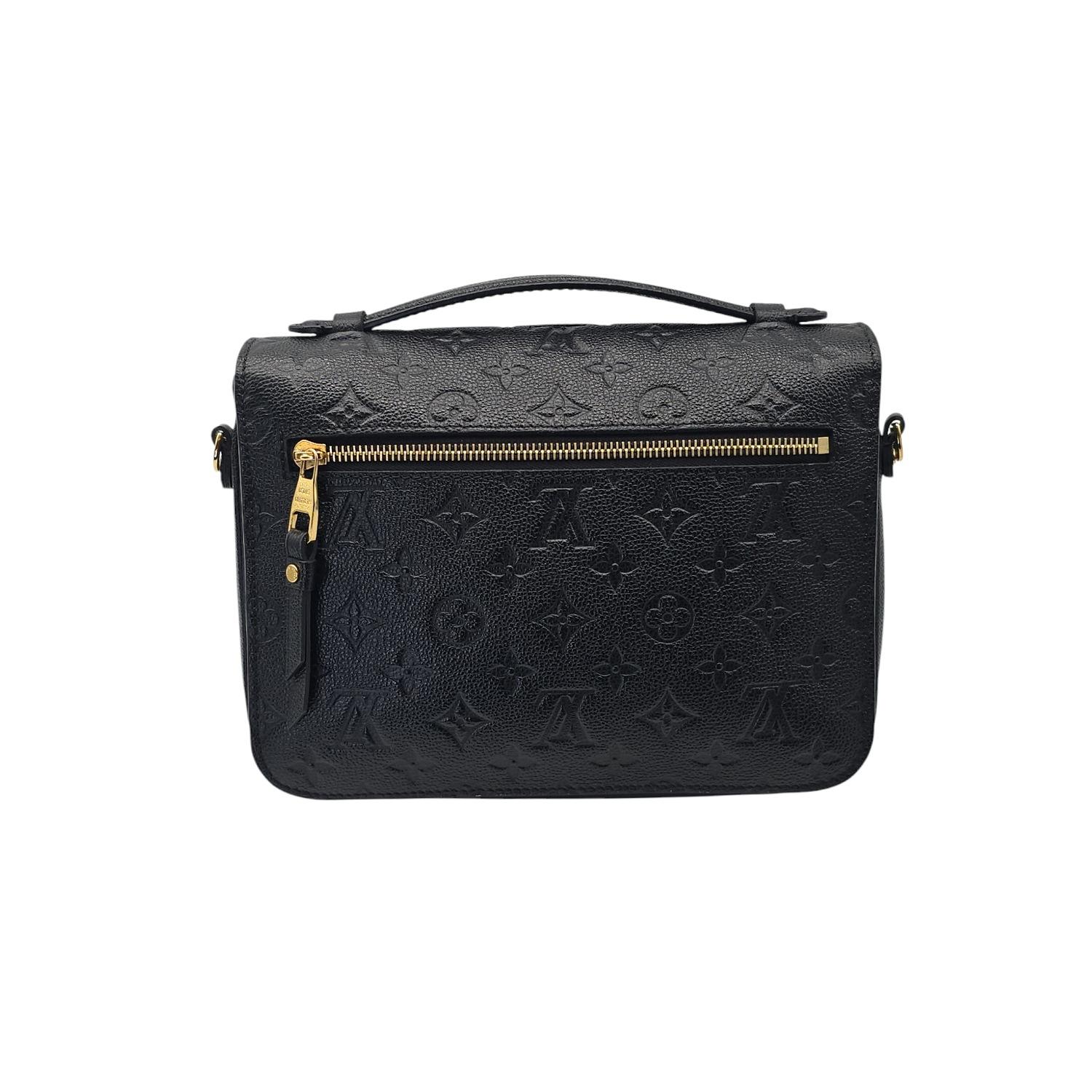 Black Louis Vuitton Monogram Empreinte Pochette Metis Crossbody Handbag