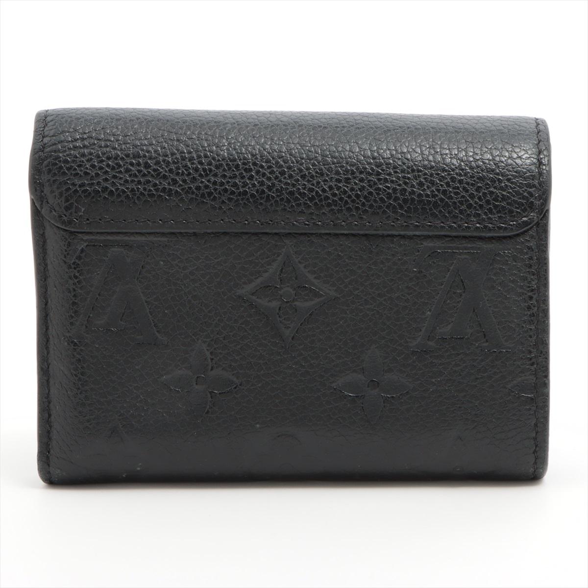Louis Vuitton Monogram Empreinte Pont Neuf Trifold Wallet Black In Good Condition For Sale In Indianapolis, IN