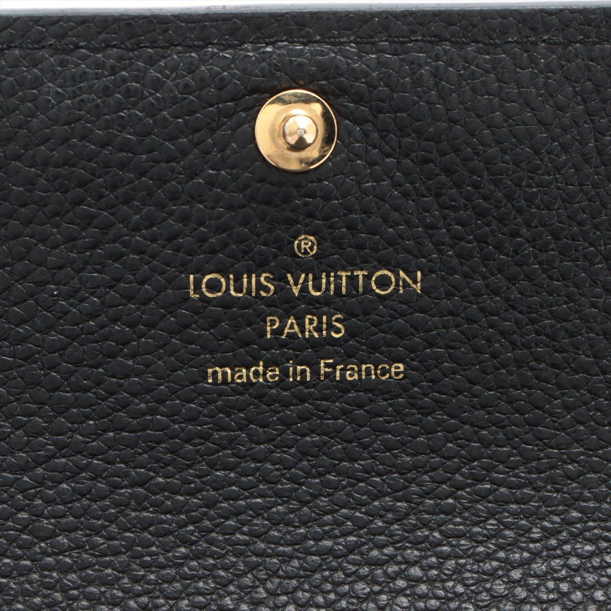 Louis Vuitton Monogram Empreinte Pont Neuf Trifold Wallet Black For Sale 4