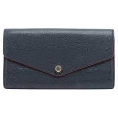 Louis Vuitton Monogram Empreinte Portefeuille Sarah Navy Blue