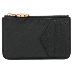 Louis Vuitton Monogram Empreinte Romy Coin Card Holder Black