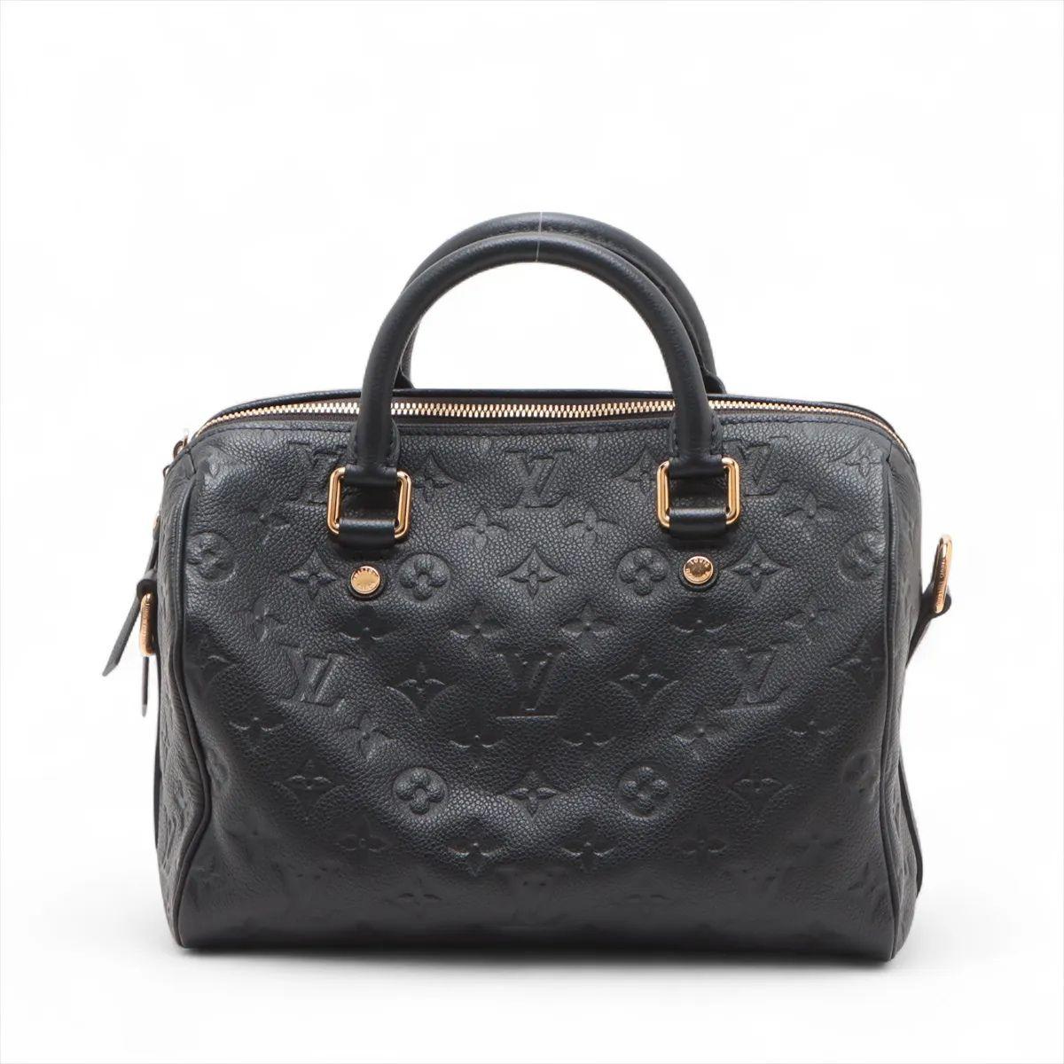 Louis Vuitton Monogram Empreinte Speedy 25 Black In Good Condition For Sale In Humacao, PR
