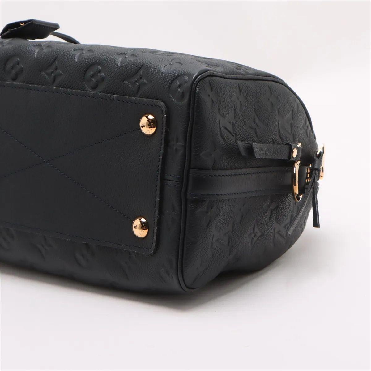 Women's Louis Vuitton Monogram Empreinte Speedy 25 Black For Sale