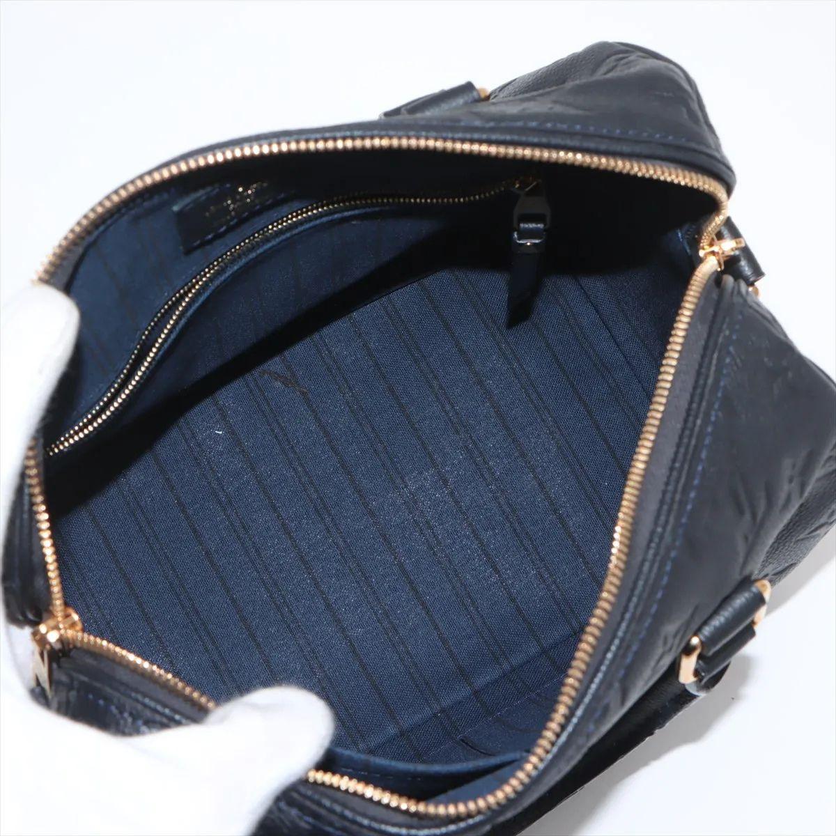 Louis Vuitton Monogram Empreinte Speedy 25 Black For Sale 5