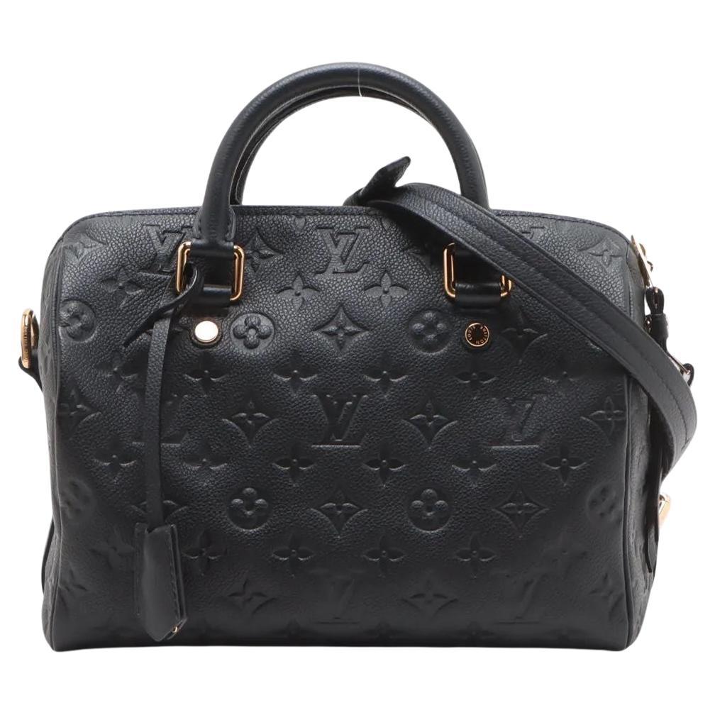 Louis Vuitton Monogram Empreinte Speedy 25 Black For Sale