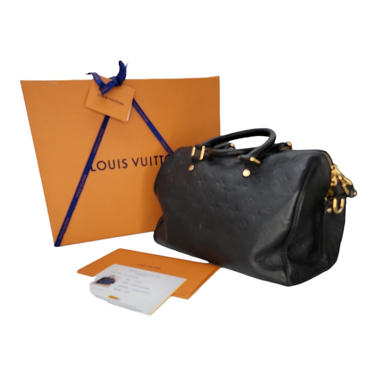 Louis Vuitton Monogram Empreinte Speedy Bandouliere 30 Bag For Sale 8