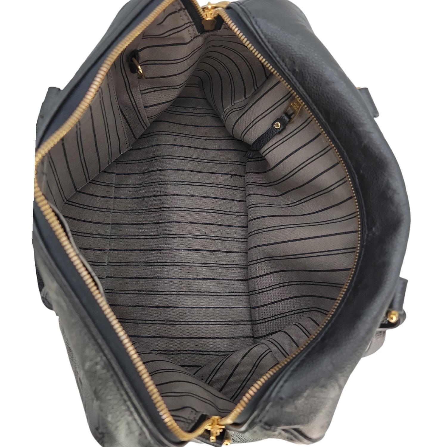 Louis Vuitton Monogram Empreinte Speedy Bandouliere 30 Bag For Sale 2
