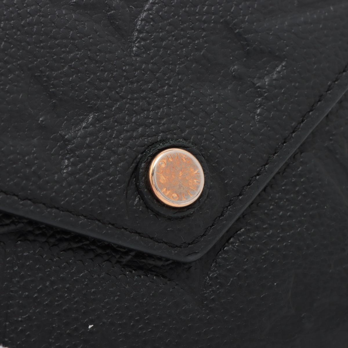 Louis Vuitton Monogram Empreinte Victorine Wallet Black 6