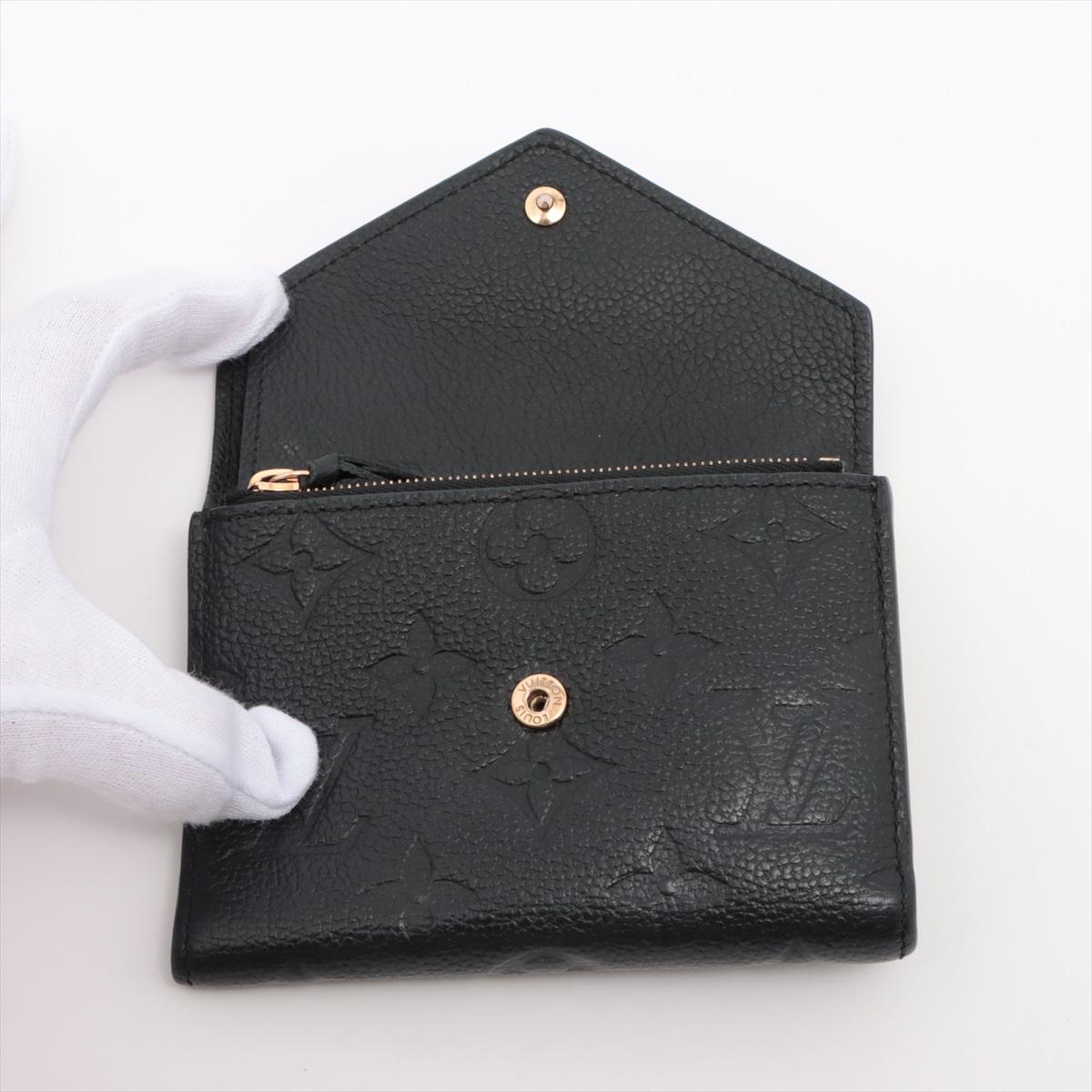 Women's Louis Vuitton Monogram Empreinte Victorine Wallet Black