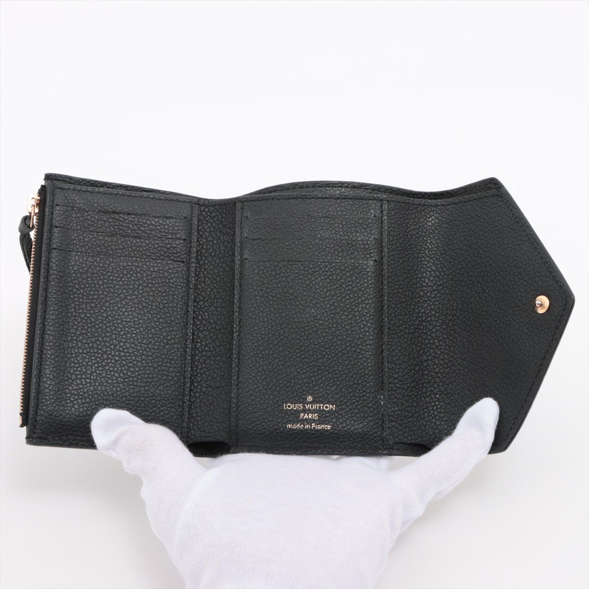 Louis Vuitton Monogram Empreinte Victorine Wallet Black 1