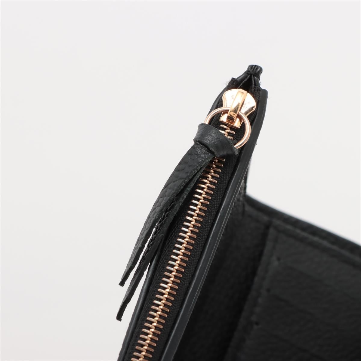 Louis Vuitton Monogram Empreinte Victorine Wallet Black 5