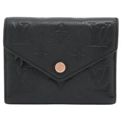 Louis Vuitton Monogram Empreinte Victorine Wallet Black