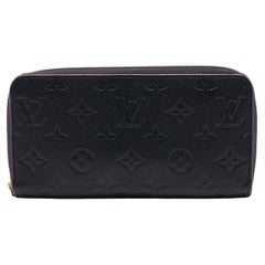 Louis Vuitton Monogram Empreinte Zippy Geldbörse Schwarz