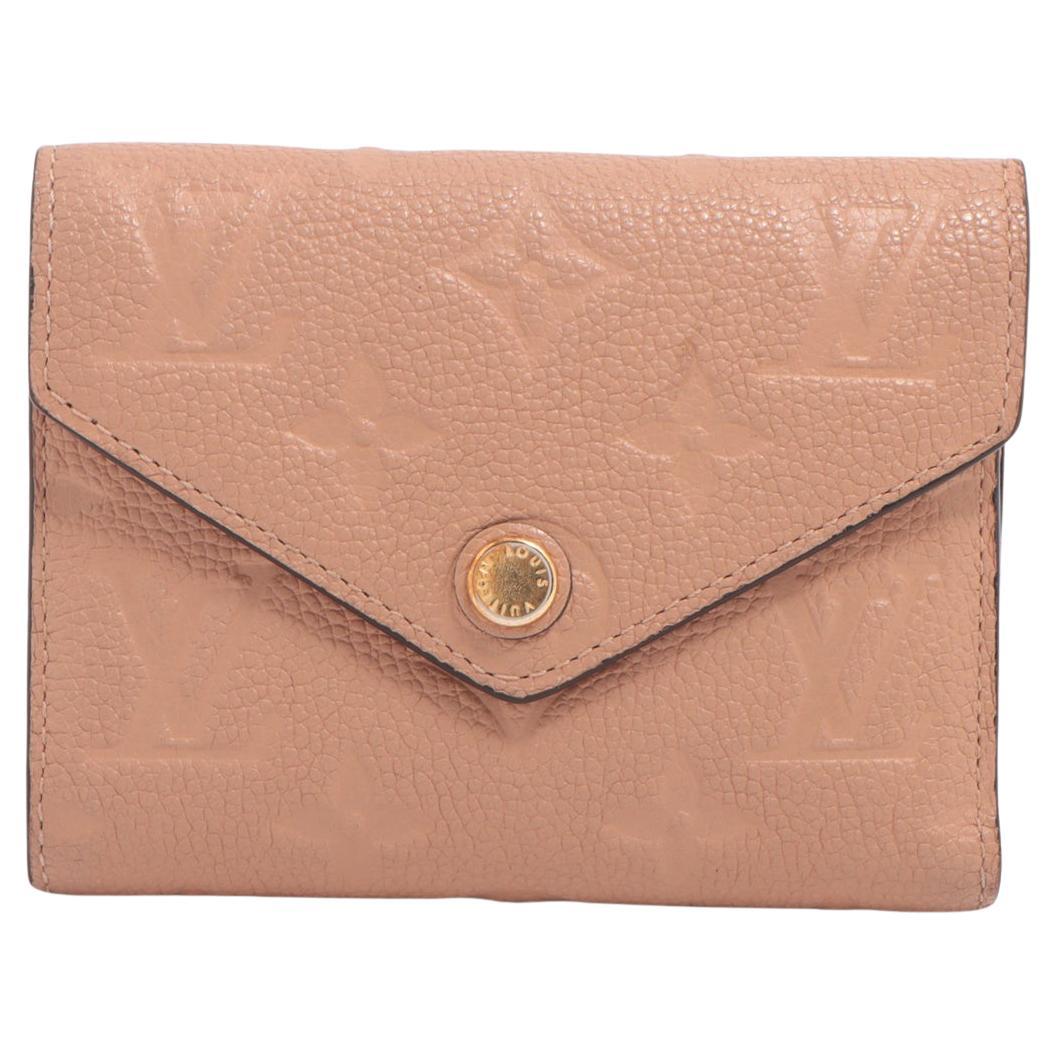 Louis Vuitton Monogram Empreinte Zoé Wallet Pink Beige For Sale