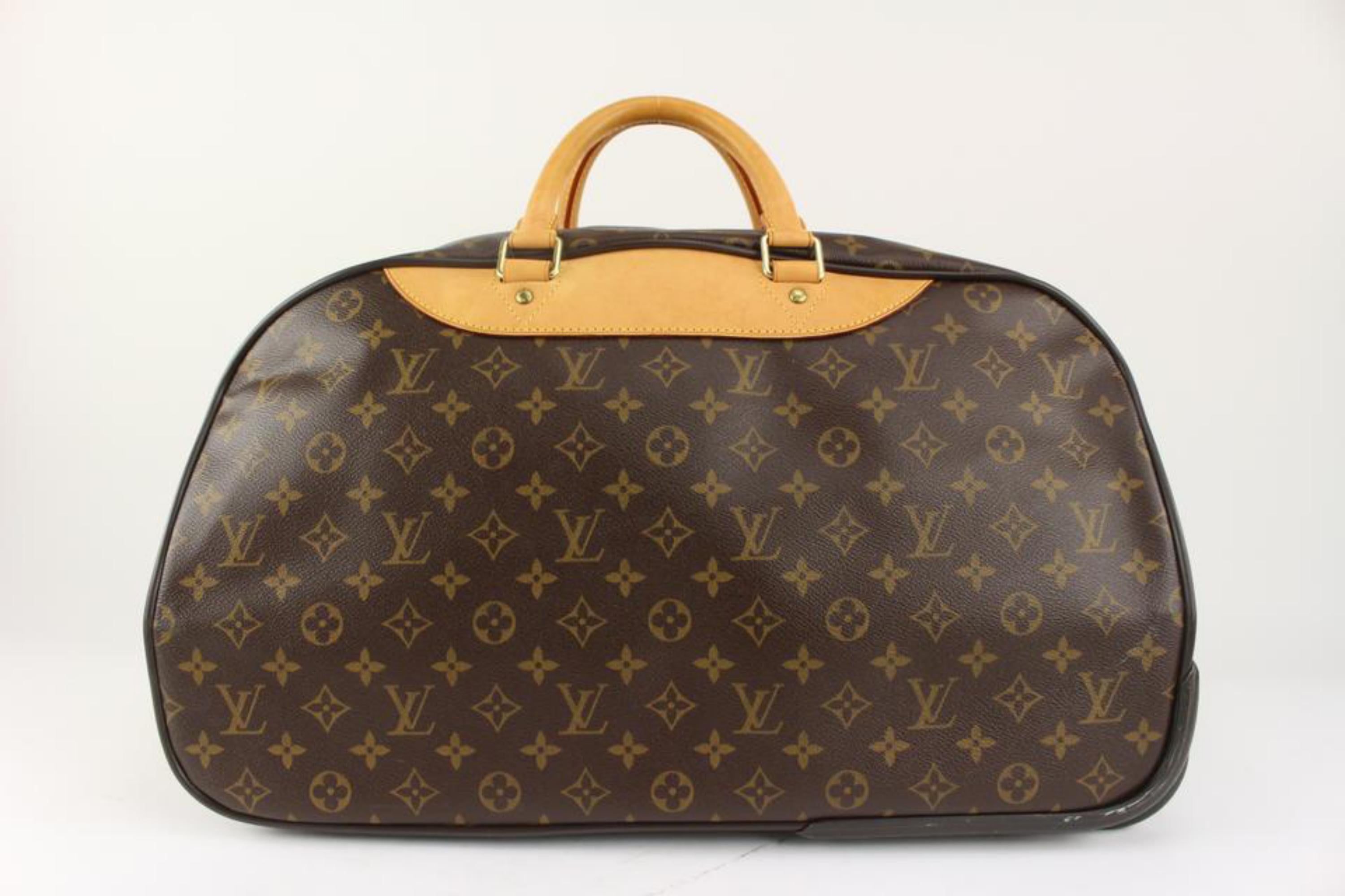 Black Louis Vuitton Monogram Eole 50 Rolling Luggage Convertible Duffle 128lv38