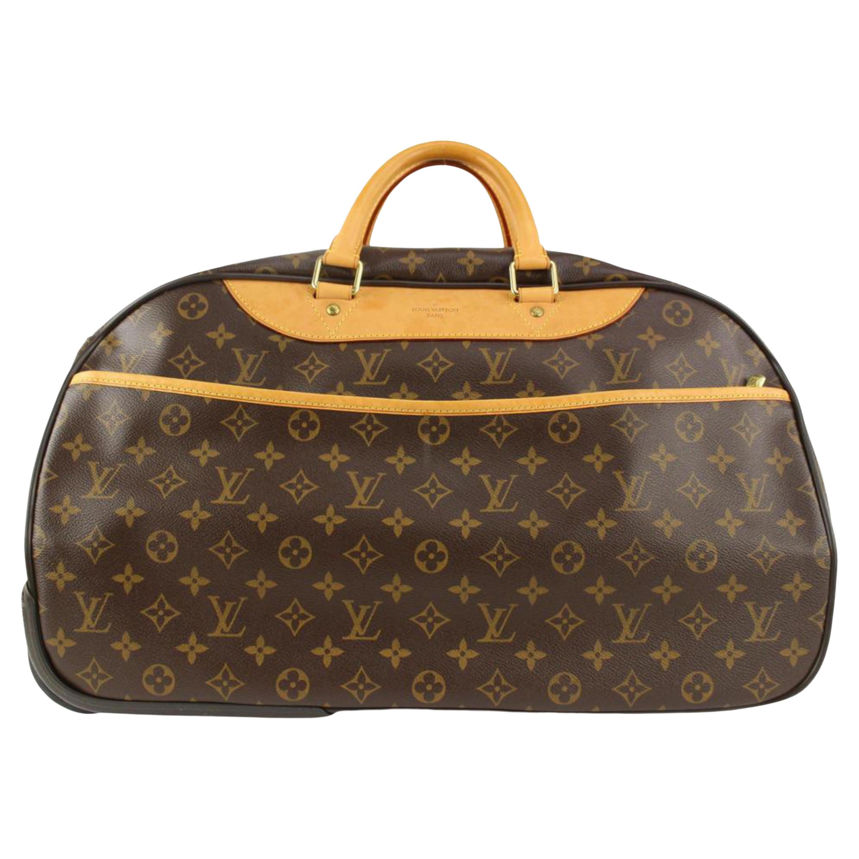Louis Vuitton Monogram Eole 50 Rolling Luggage Convertible Duffle 128lv38