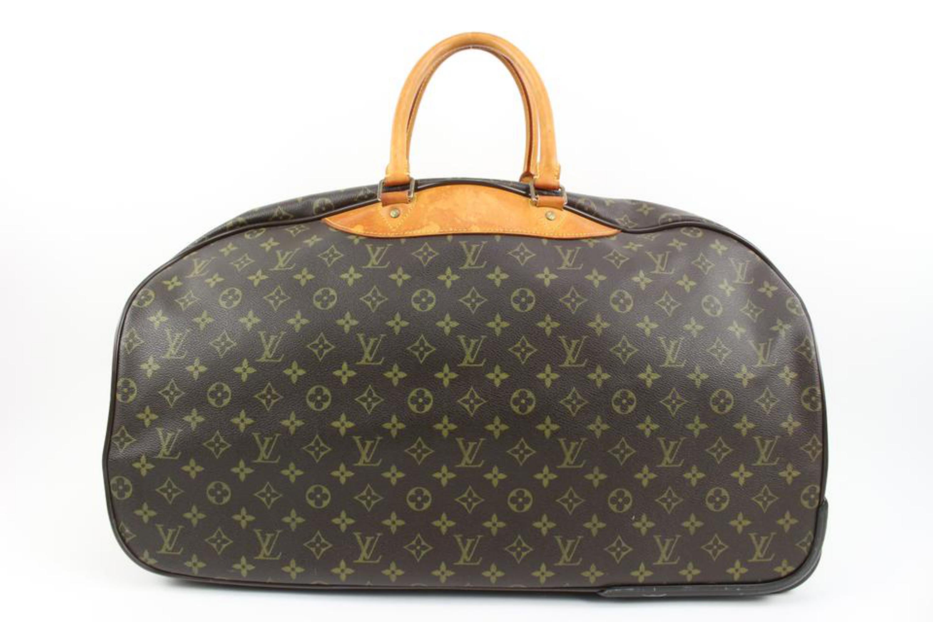 Gray Louis Vuitton Monogram Eole 60 Rolling Luggage Convertible Duffle 2LV52a