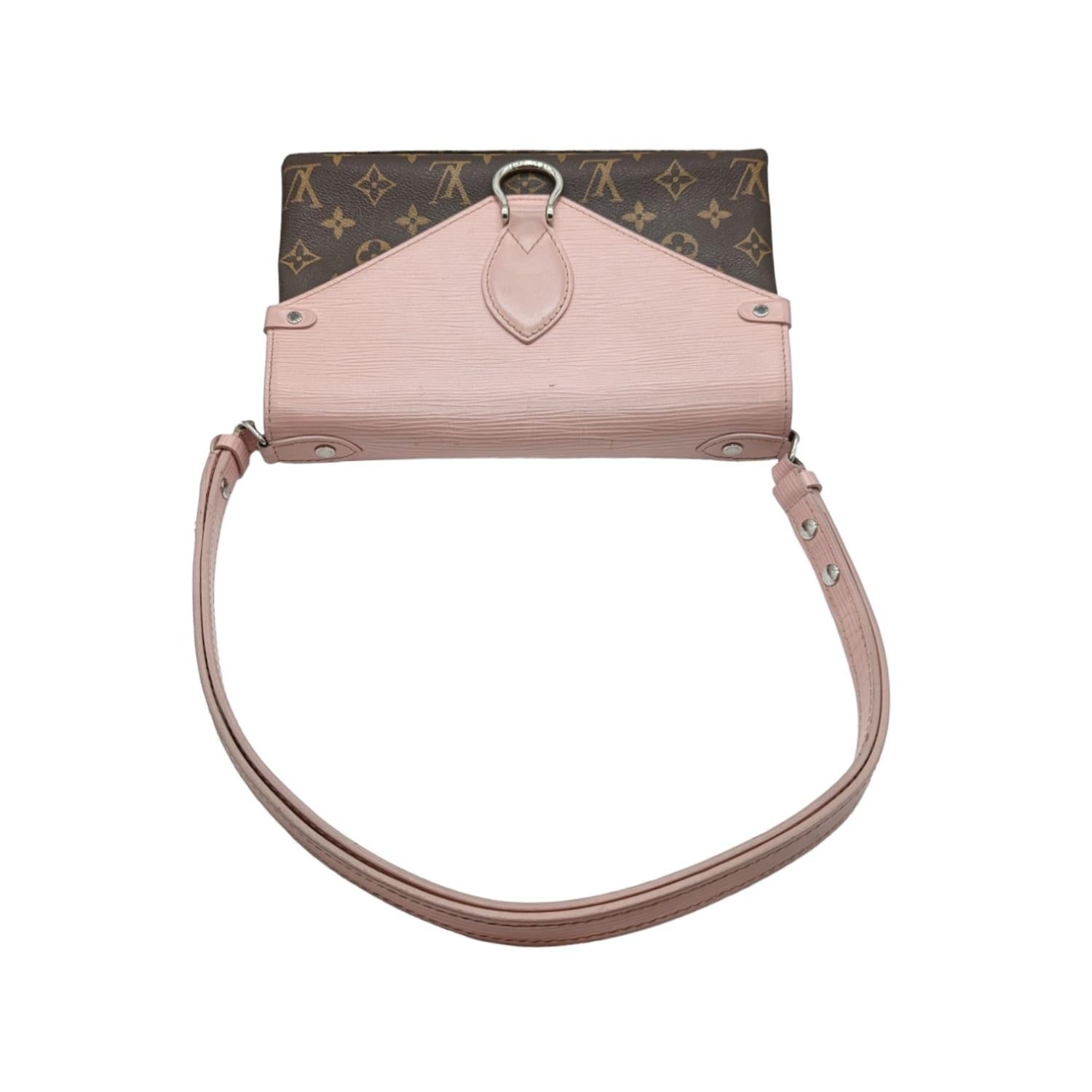 Brown Louis Vuitton Monogram EPI Saint Michel Rose Ballerine